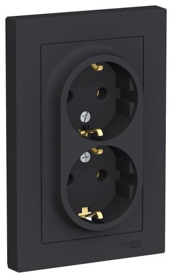 Розетка WESSEN AtlasDesign ATN001024, черный купить,NaN