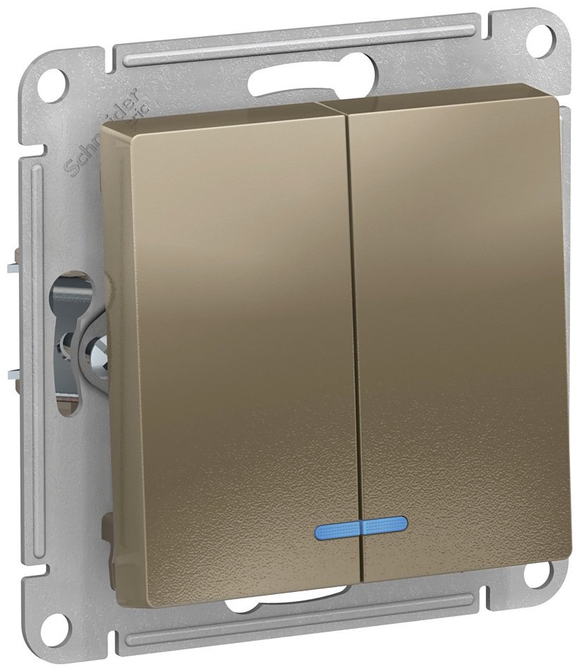 Выключатель клавишный Systeme electric ATN000553, шампань купить,NaN