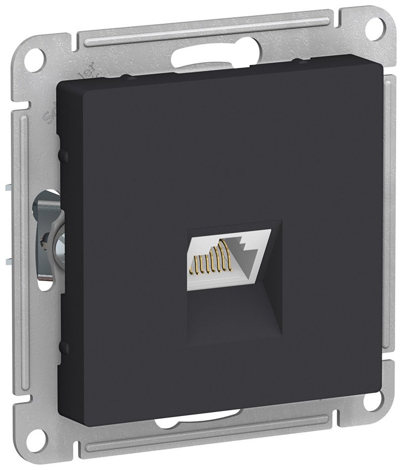 Компьютерная розетка (RJ45) Systeme electric ATN001083, карбон купить,NaN