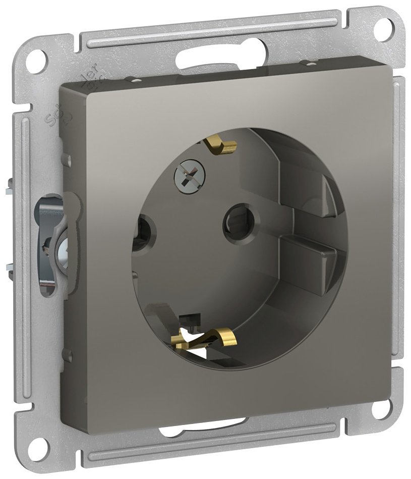 Розетка Systeme electric ATN000945, сталь купить,NaN