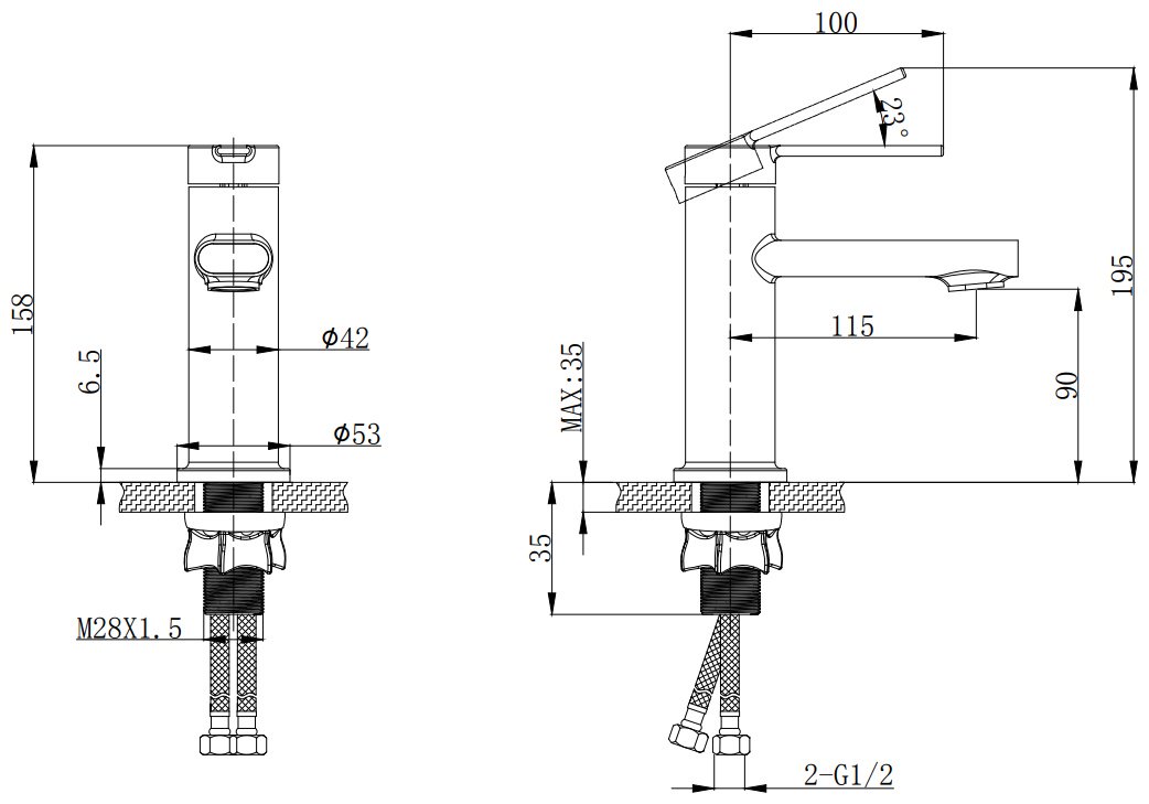 Смеситель для раковины DIVIC матовое золото DV 20-10 PG-AB купить,NaN