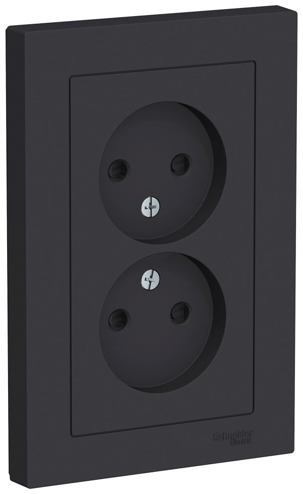 Розетка Systeme electric ATN001022, карбон купить,NaN