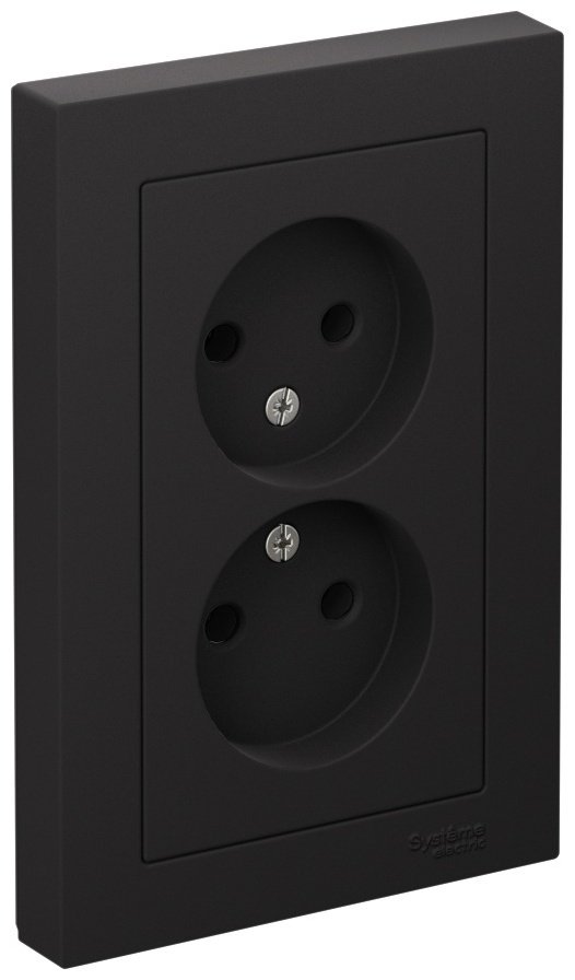 Розетка Systeme electric ATN001020, карбон купить,NaN