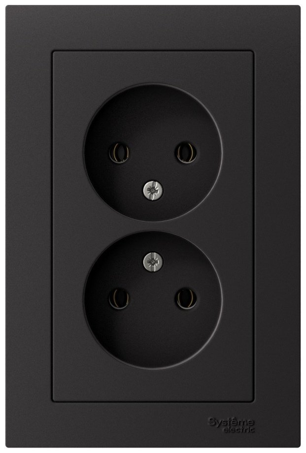 Розетка Systeme electric ATN001020, карбон купить,NaN