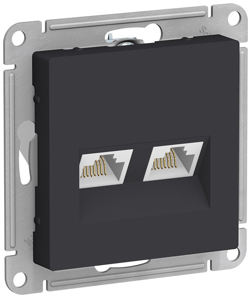 Компьютерная розетка (RJ45) Systeme electric ATN001085, карбон купить,NaN