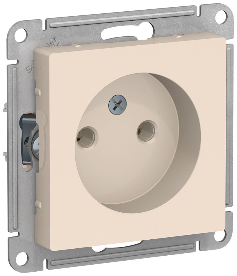 Розетка Systeme electric СП AtlasDesign бежевый ATN000241, бежевый купить,NaN