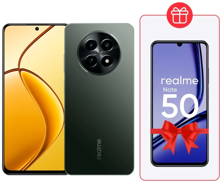 Смартфон Realme 12X 8/256Gb Glowing Black + Подарок Смартфон Realme Note 50 3/64Gb Black купить,NaN