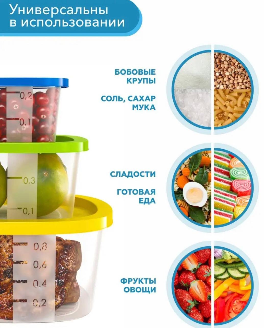 Good&amp;Good набор контейнеров 12529267 15 шт, полипропилен купить,NaN