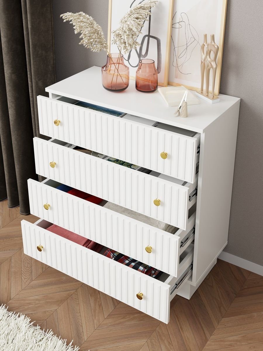 Комод MassLite Элегрия, 75x35x83 см, белый купить,NaN