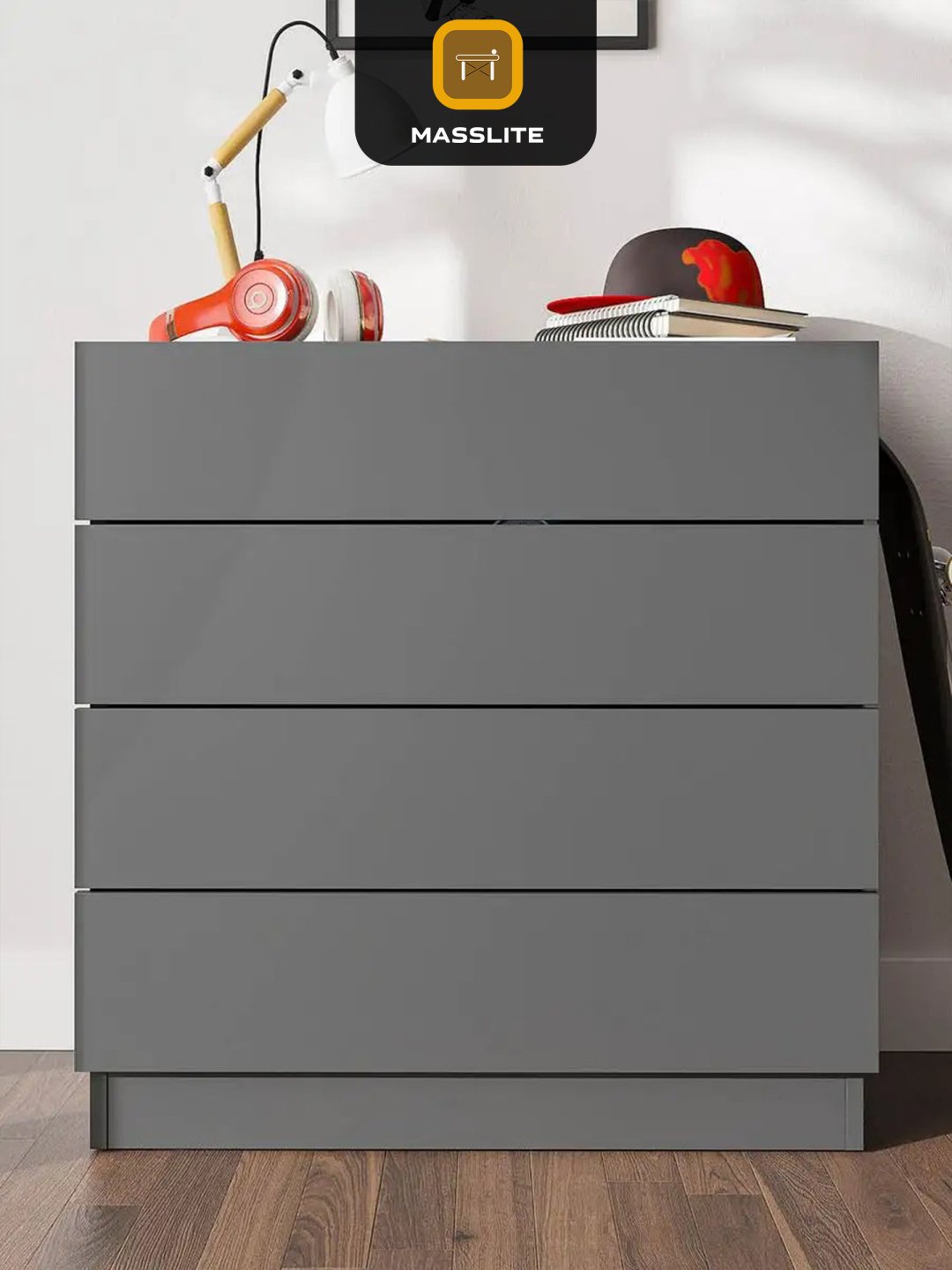 Комод MassLite К-120015, 74x33x75 см, графит купить,NaN