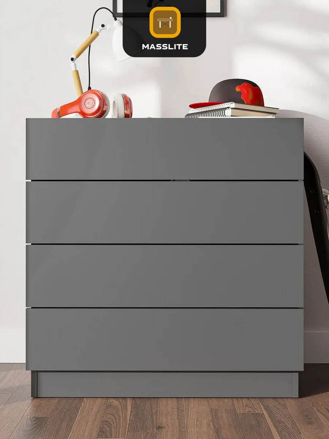 Комод MassLite К-120015, 74x33x75 см, графит купить,NaN