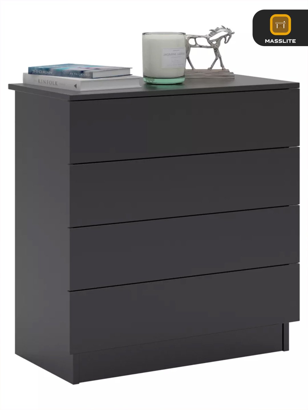 Комод MassLite ZHM-000059, 61.40x32.20x79.4 см, черный купить,NaN