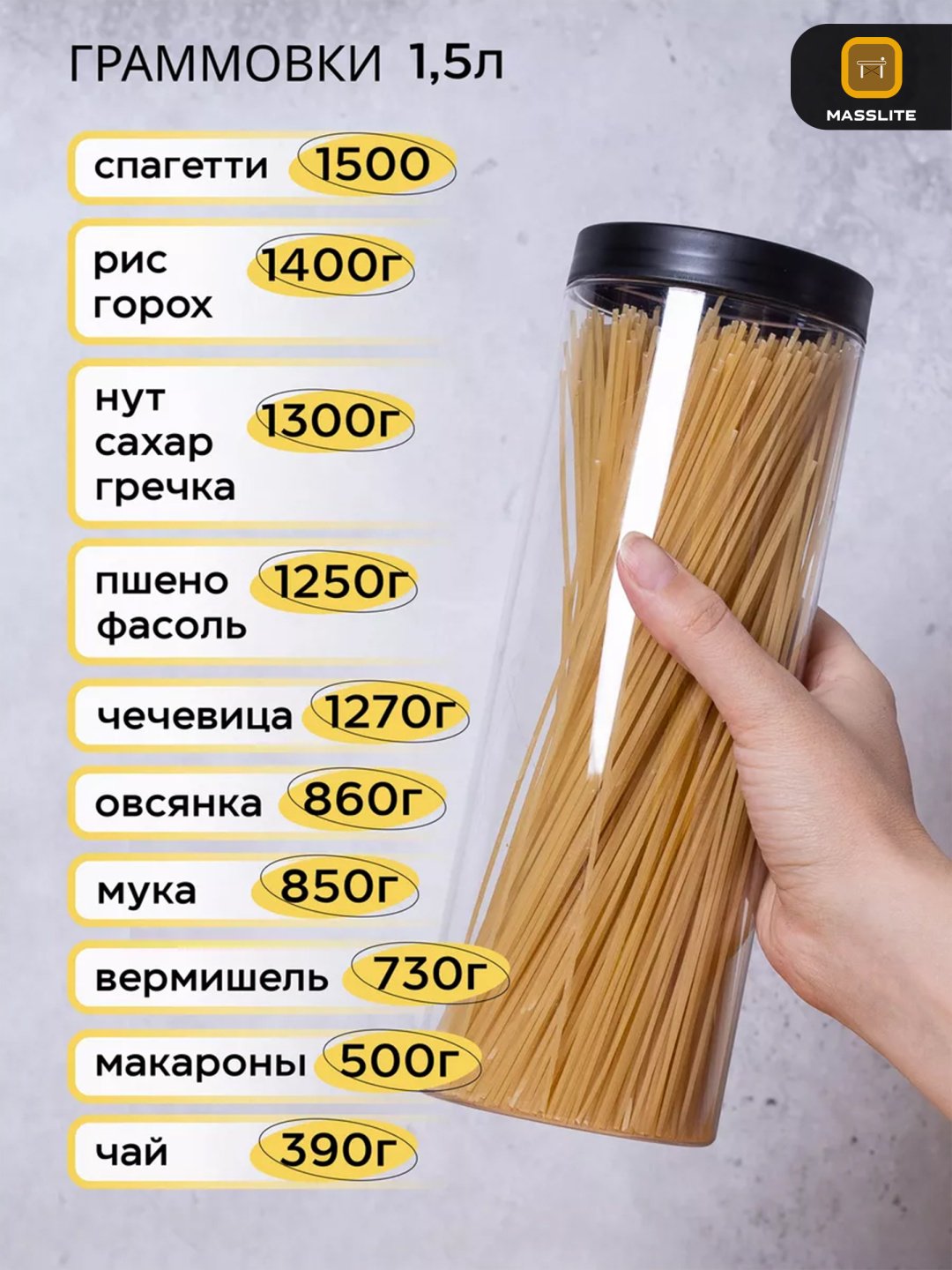 MassLite набор контейнеров ДД-000032 12 шт, пластик купить,NaN