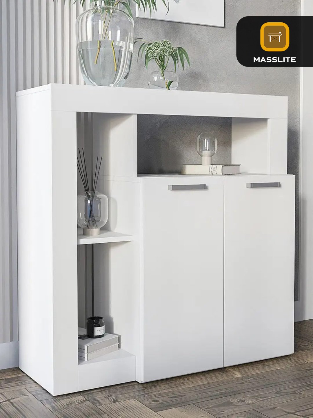 Комод MassLite К-120003, 88x32x91 см, белый купить,NaN