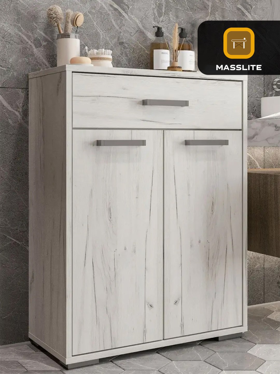 Комод MassLite DD-000750, 60x29.40x79.6 см, светло серый купить,NaN