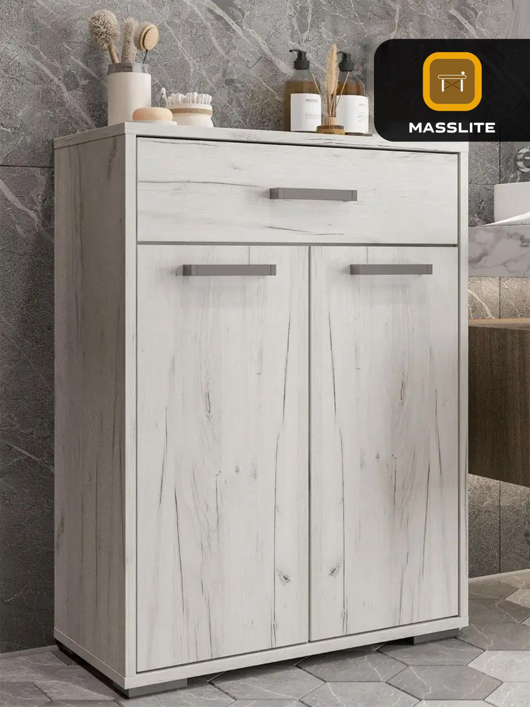 Комод MassLite DD-000750, 60x29.40x79.6 см, светло серый купить,NaN