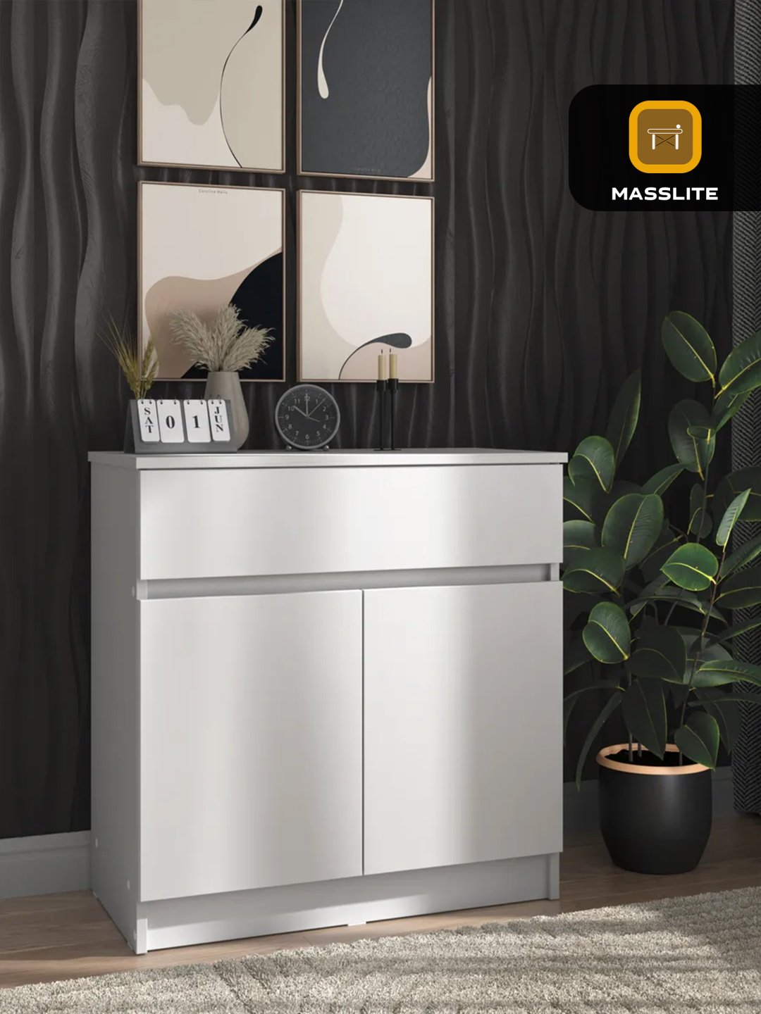 Комод MassLite DD-000953, 70x36x73 см, белый купить,NaN