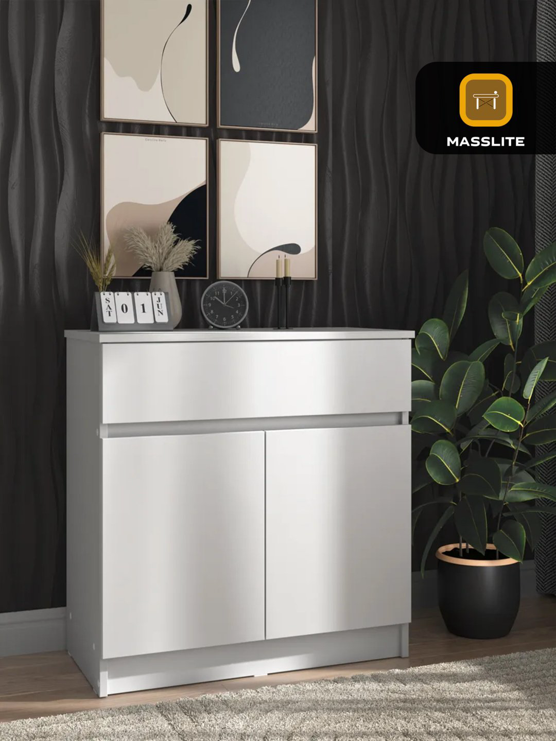 Комод MassLite DD-000953, 70x36x73 см, белый купить,NaN