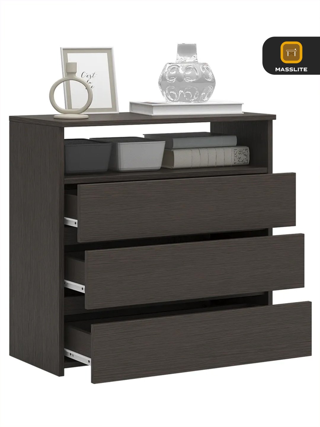 Комод MassLite ZHM-000075, 67.40x32.20x71.2 см, темно-коричневый купить,NaN