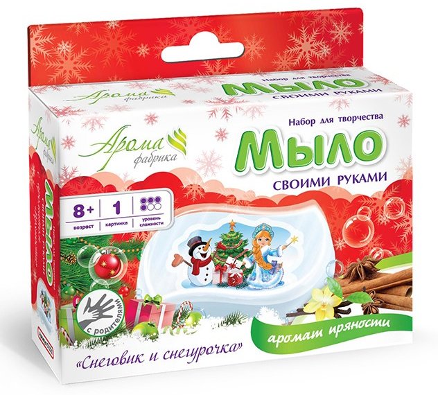 Мыло своими руками Снеговик и снегурочка С0232 купить,NaN
