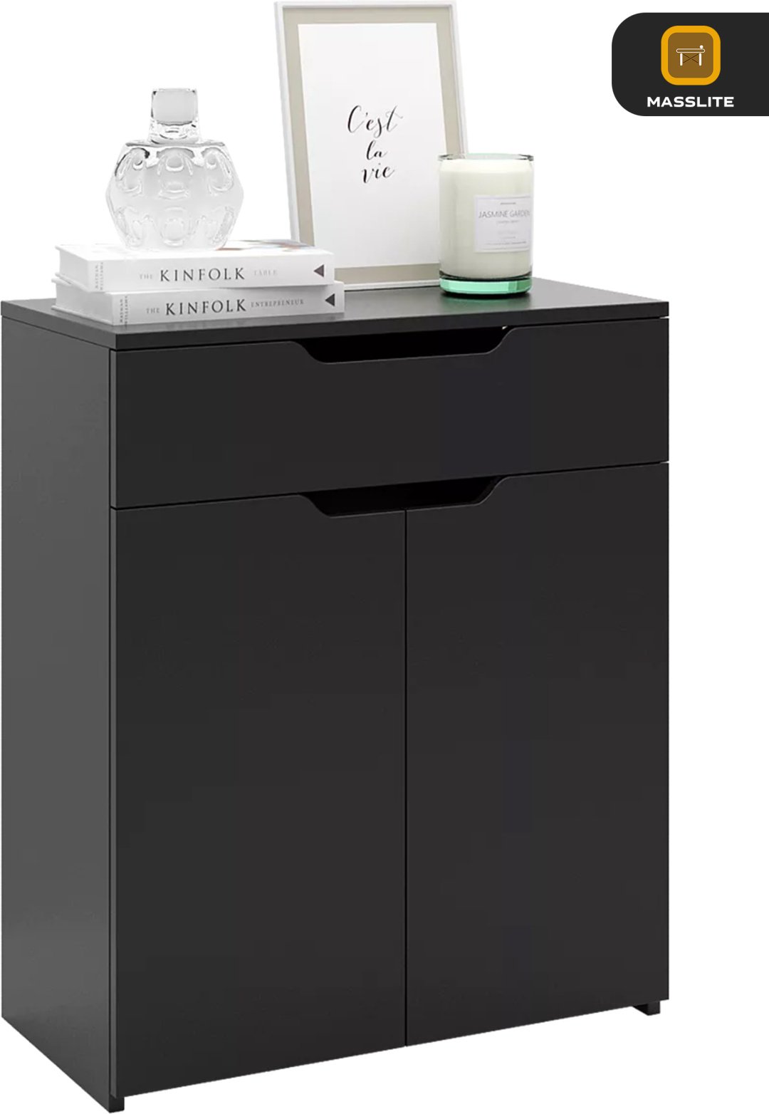 Комод MassLite ZHM-000049, 62x32.40x74.6 см, черный купить,NaN