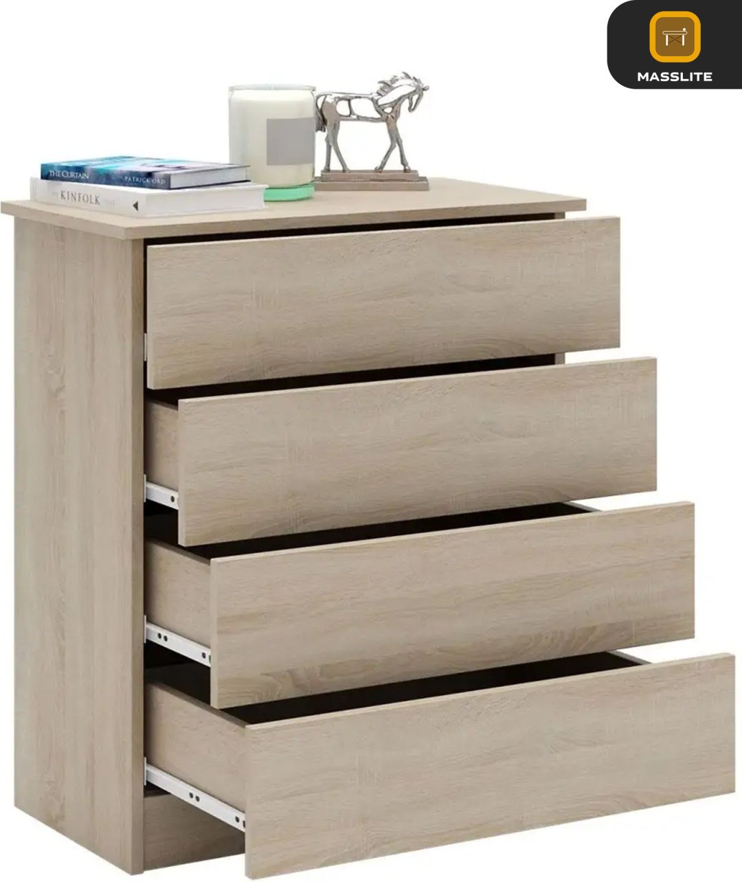 Комод MassLite ZHM-000062, 61.40x32.20x79.4 см, бежевый купить,NaN
