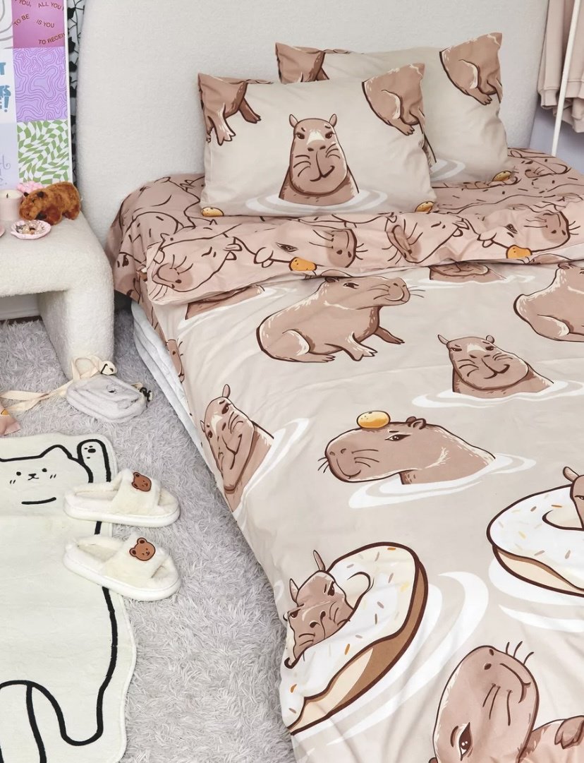 Комплект Crazy Getup Mems 2-спальный хлопок, перкаль, 2 наволочки: 70x70 см