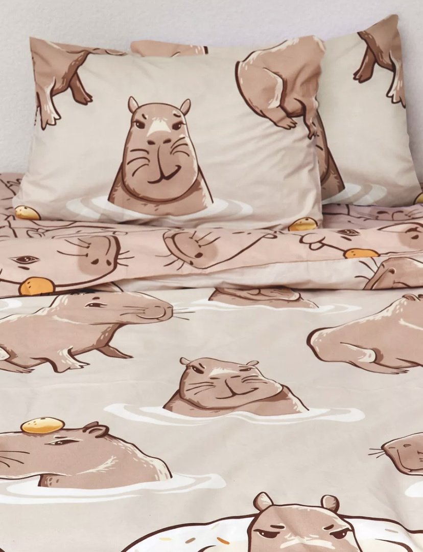 Комплект Crazy Getup Mems 2-спальный хлопок, перкаль, 2 наволочки: 70x70 см