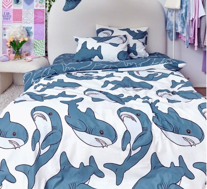 Комплект Crazy Getup Mems 1.5-спальный хлопок, перкаль, 1 наволочка: 70x70 см