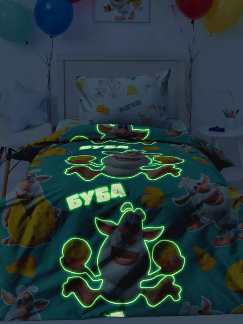 Комплект 1.5-спальный хлопок, поплин, : 70x70 см