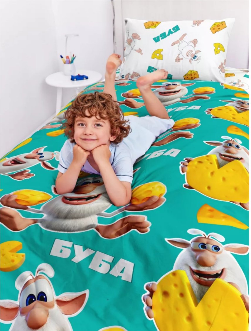 Комплект 1.5-спальный хлопок, поплин, : 70x70 см