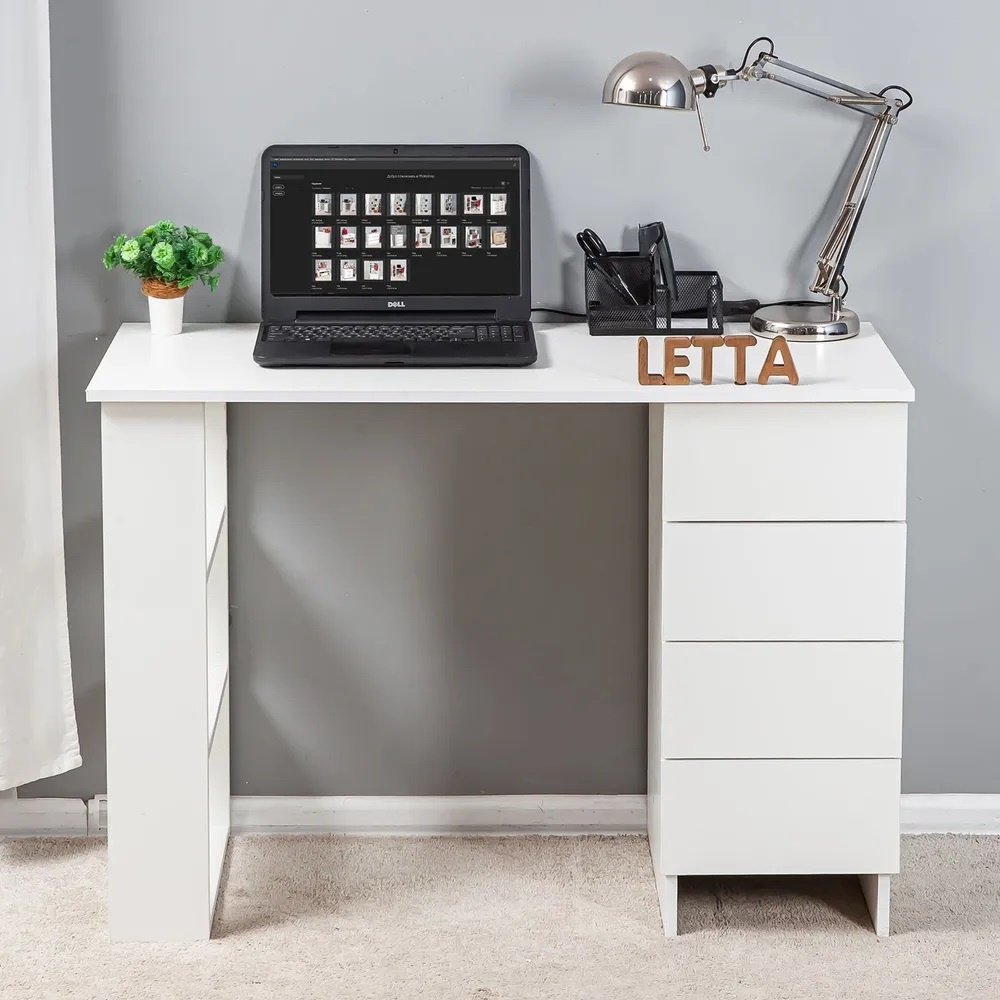 Стол письменный Letta ML1355202, 105х45x75 см, белый купить,NaN