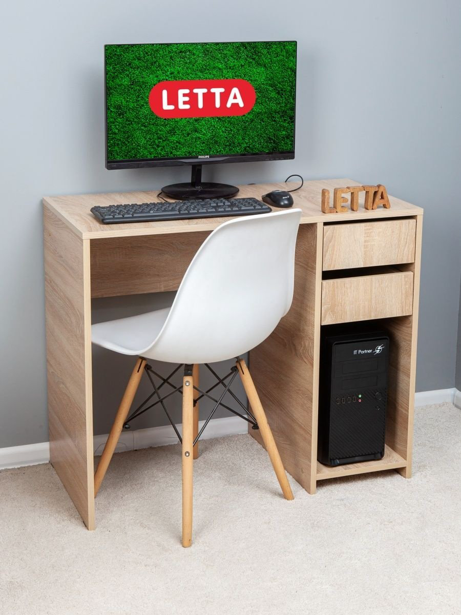 Стол письменный Letta 28185603, 90х45x75 см, бежевый купить,NaN