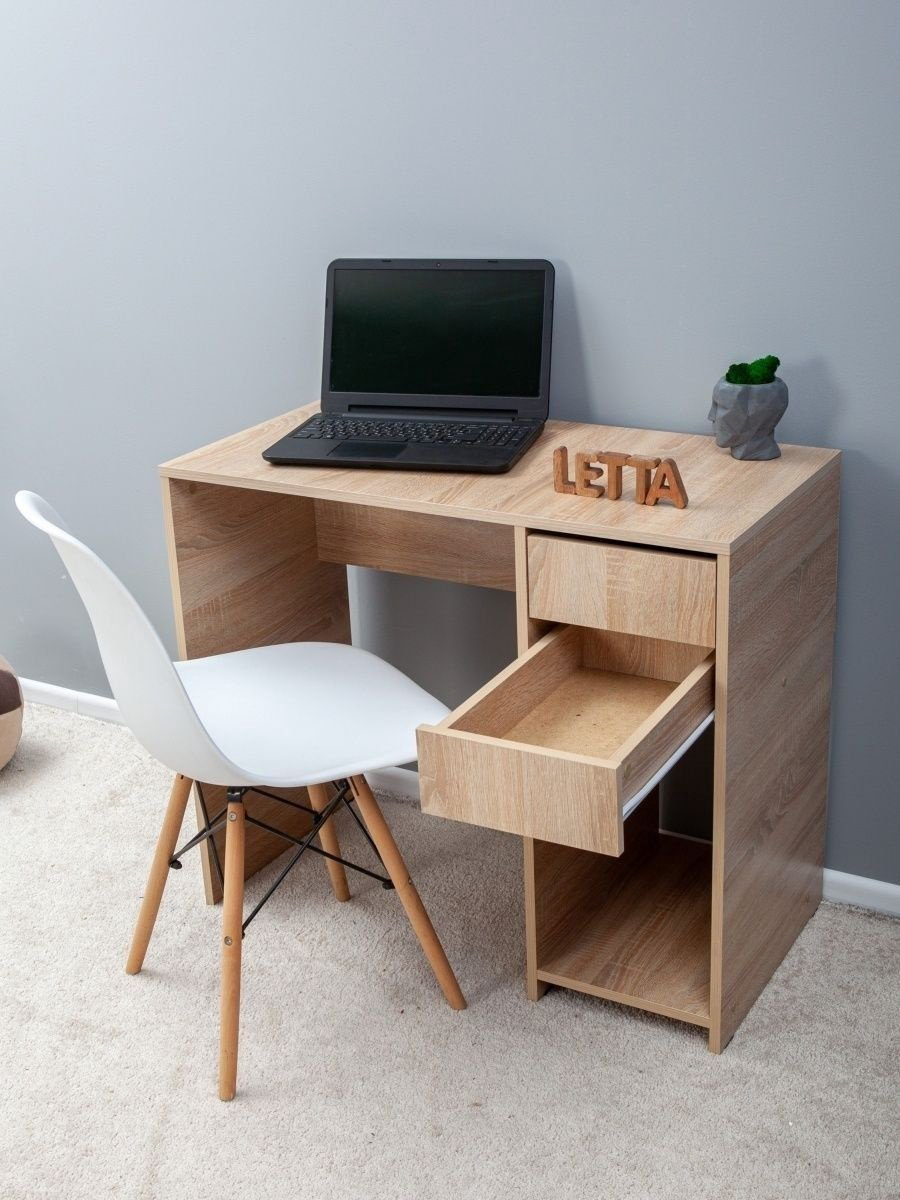 Стол письменный Letta 28185603, 90х45x75 см, бежевый купить,NaN