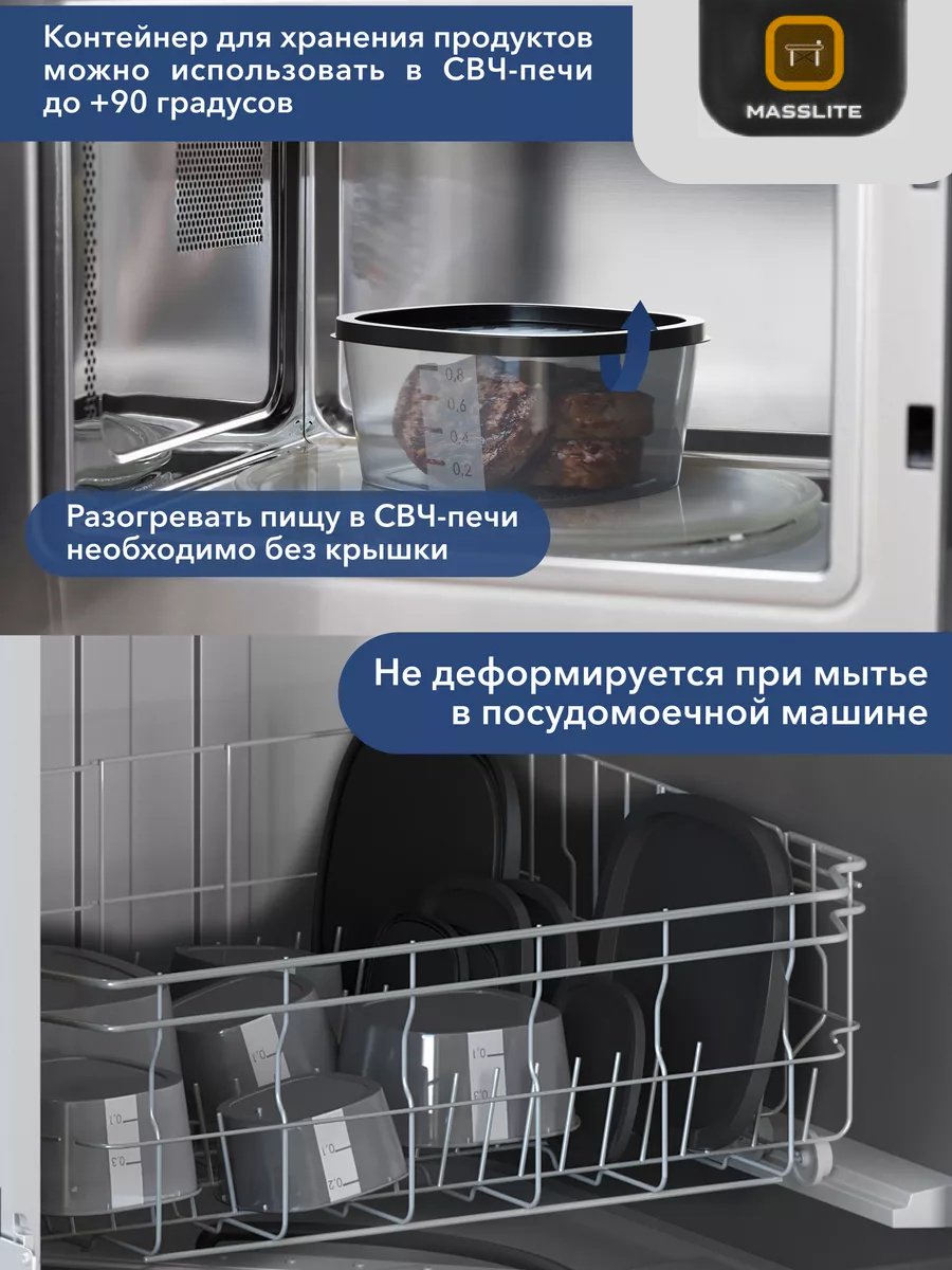 MassLite набор контейнеров МС-100009 20 шт, полипропилен, пластик купить,NaN