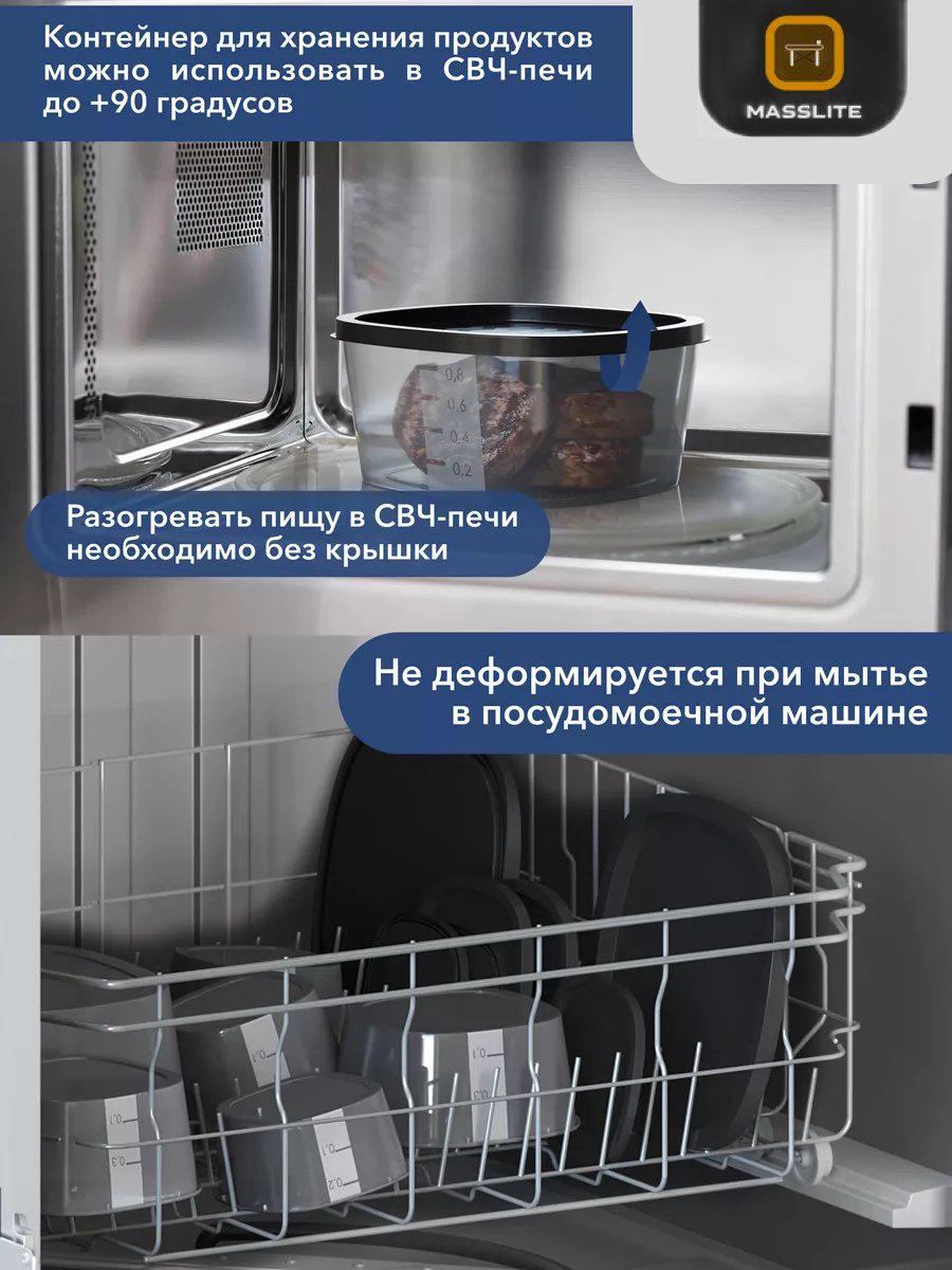MassLite набор контейнеров МС-100009 20 шт, полипропилен, пластик купить,NaN