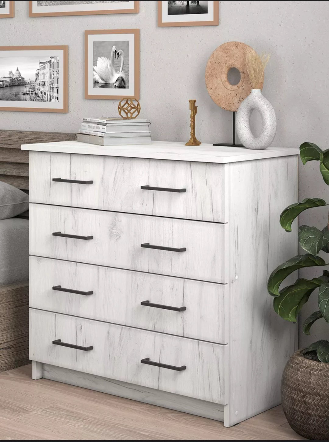 Комод Letto Mebel Malta, 75x40x72 см см, белый купить,NaN