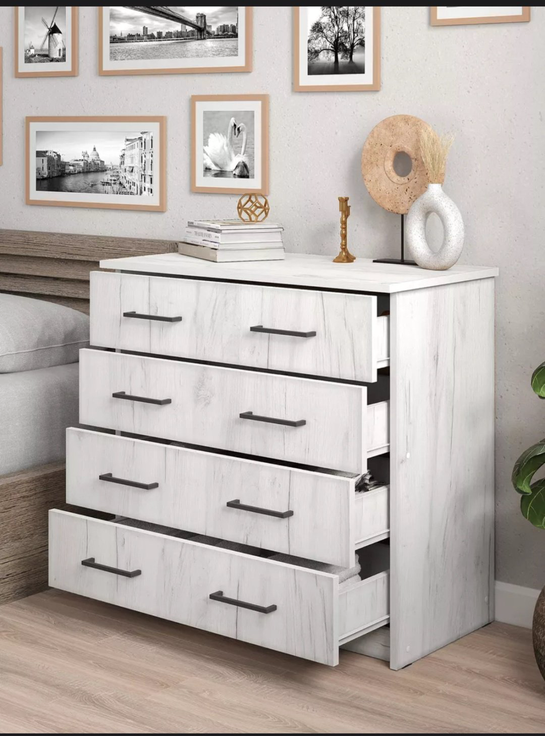 Комод Letto Mebel Malta, 75x40x72 см см, белый купить,NaN