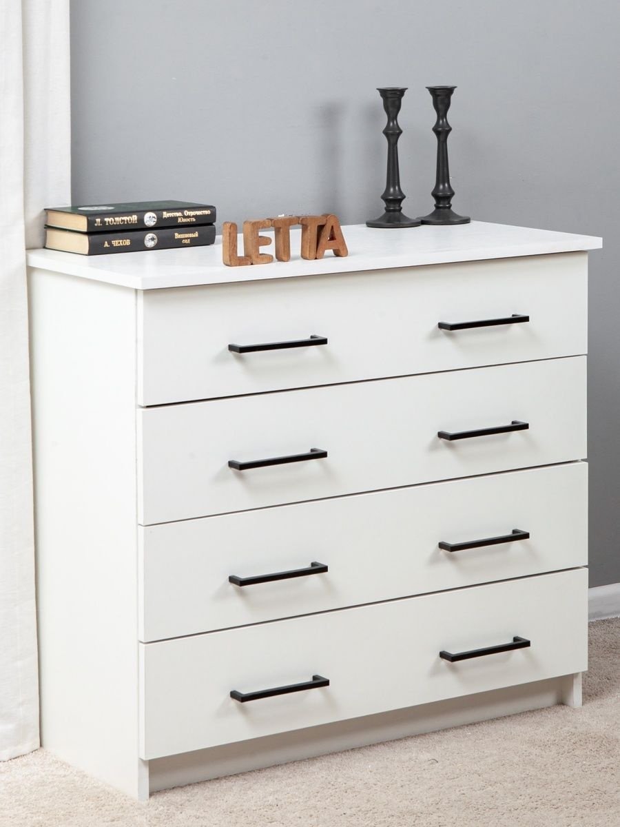 Комод Letto Mebel Malta Plus 101774514, 75x40x72 см, белый купить,NaN