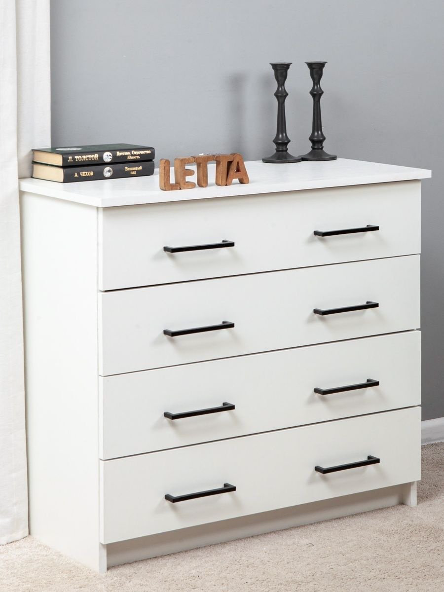 Комод Letto Mebel Malta Plus 101774514, 75x40x72 см, белый купить,NaN