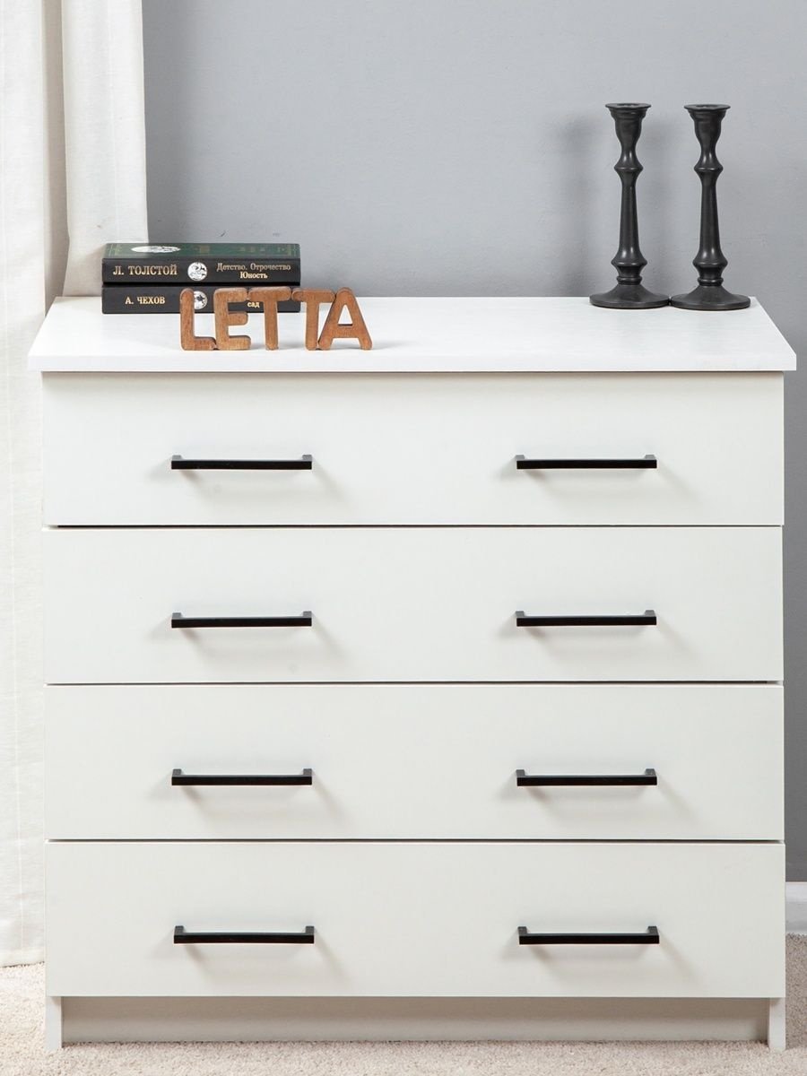 Комод Letto Mebel Malta Plus 101774514, 75x40x72 см, белый купить,NaN