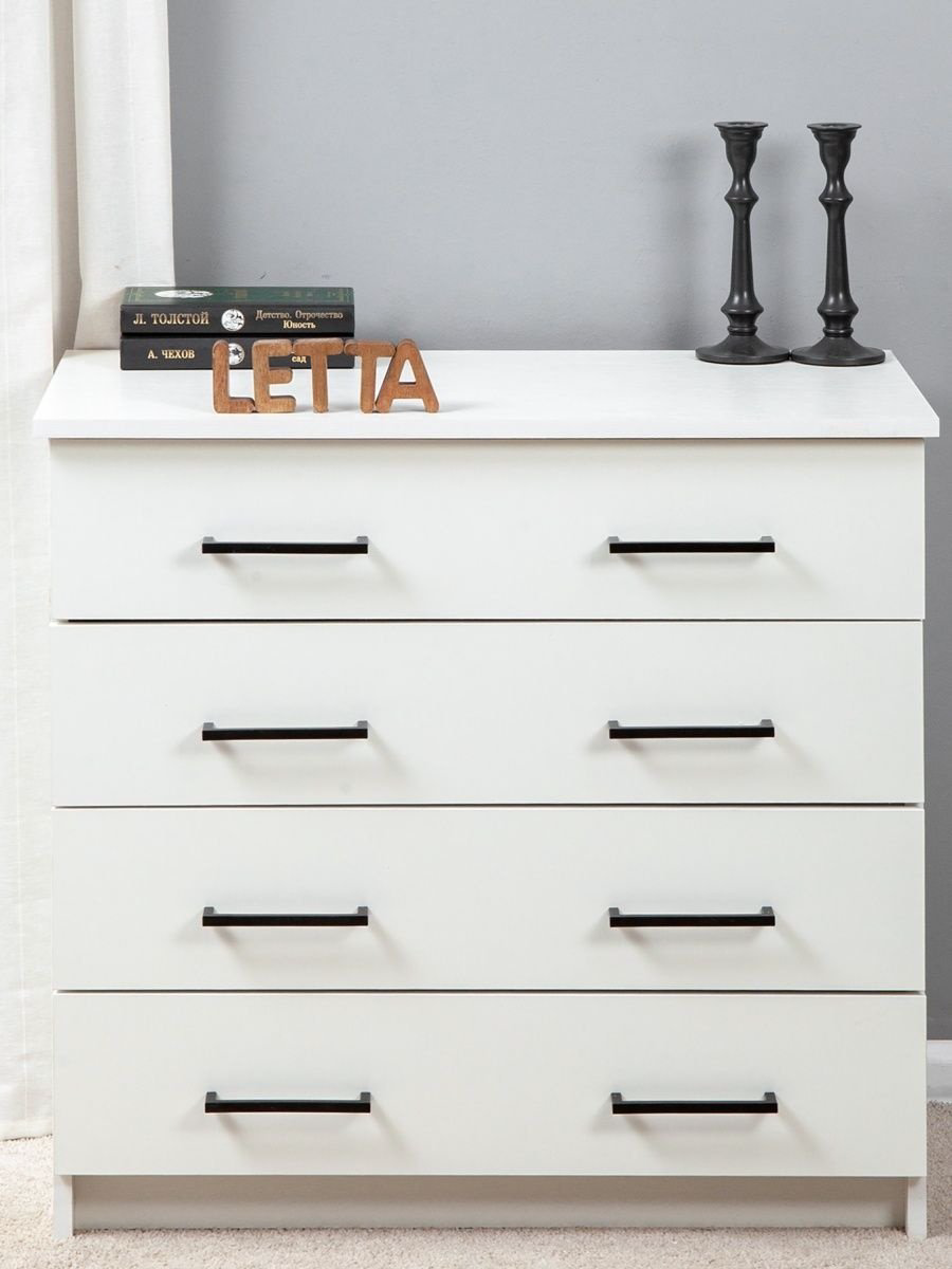 Комод Letto Mebel Malta Plus 101774514, 75x40x72 см, белый купить,NaN