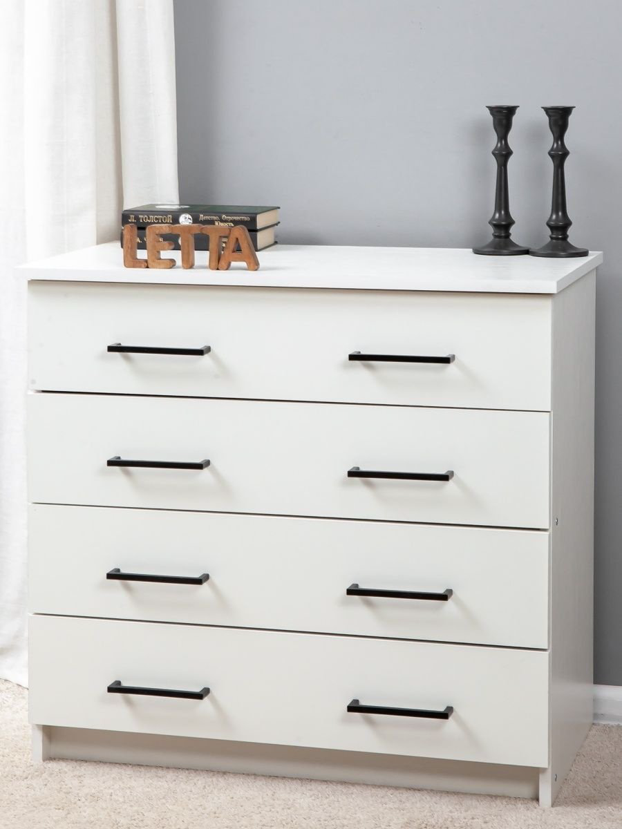 Комод Letto Mebel Malta Plus 101774514, 75x40x72 см, белый купить,NaN