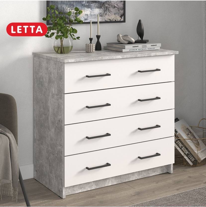 Комод Letta 1040266340, 75x39.20x72 см, белый купить,NaN