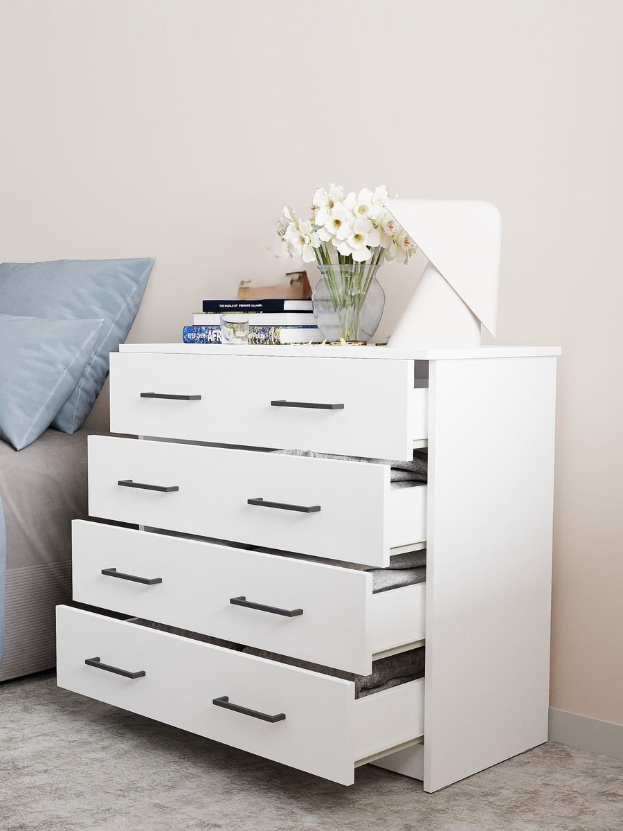 Комод Letta, 75x39.20x72 см, белый купить,NaN