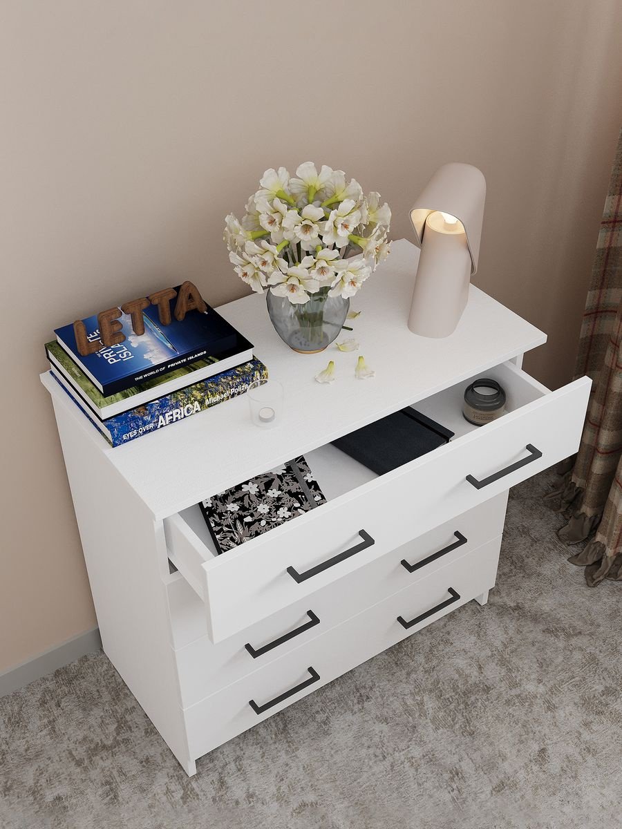 Комод Letta, 75x39.20x72 см, белый купить,NaN