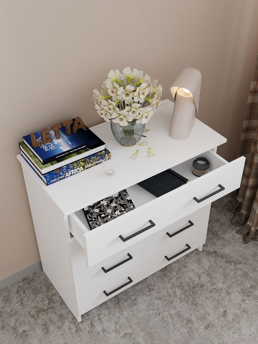 Комод Letta, 75x39.20x72 см, белый купить,NaN