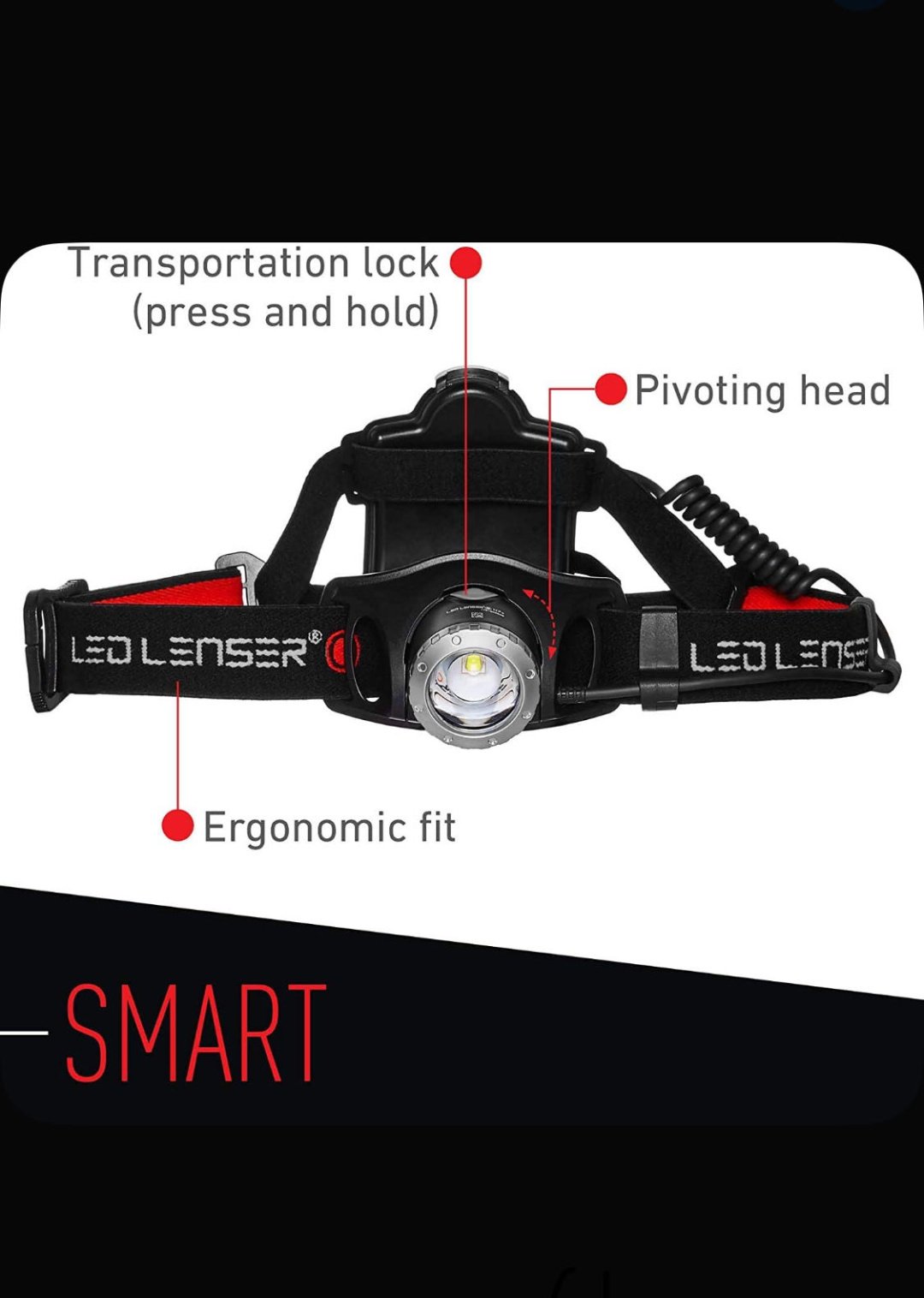 Фонарь Ledlenser 4029113729802 налобный черный