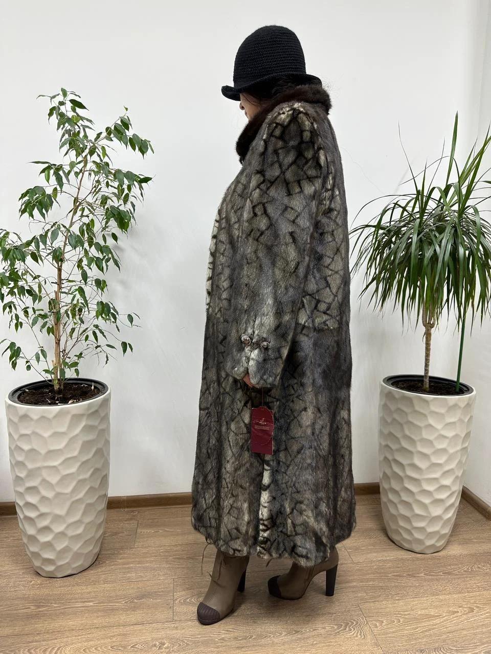 Шуба норковая мультиколор 50/52 купить,0
