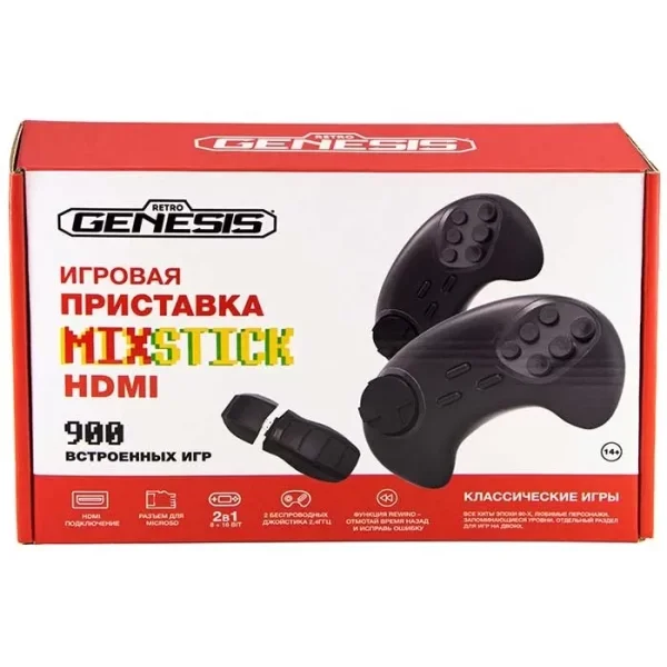 Игровая приставка Retro Genesis MixStick HD Wireless 900 игр Black - ForteMarket Игровая приставка Retro Genesis MixStick HD Wireless 900 игр Black купить,0